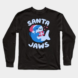 Santa Jaws Xmas Shark by Tobe Fonseca Long Sleeve T-Shirt